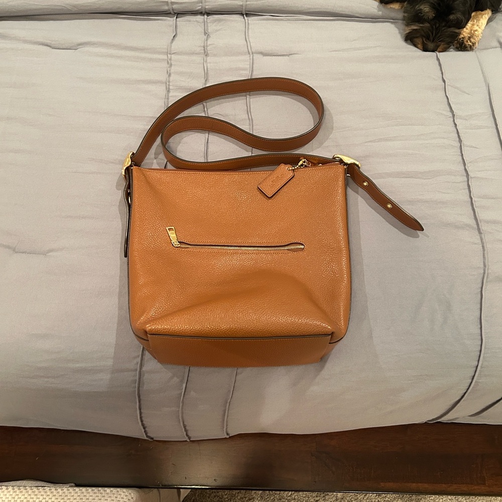 Coach Tan Leather Crossbody Bag - Picture 5 of 10
